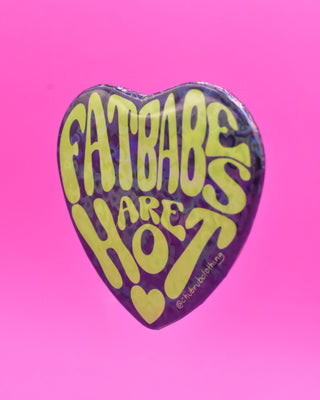 Fat Babes Heart Button: Brat Edition