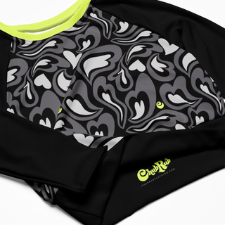 Hearts-a-Swirl All Hearts Noir Crop Top