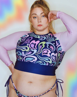 Hearts-a-Swirl All Hearts Pastel Crop Top