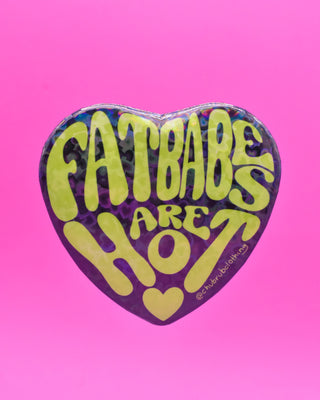 Fat Babes Heart Button: Brat Edition