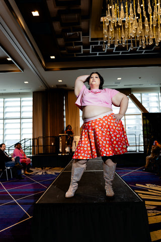 Red Fat Lover Skater Skirt