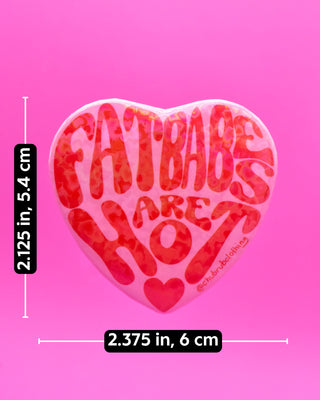 Fat Babes Heart Button: Cute Edition