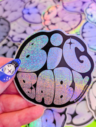 Big Baby Holo Glitter Sticker