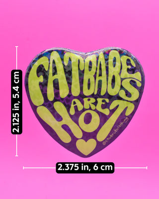 Fat Babes Heart Button: Brat Edition