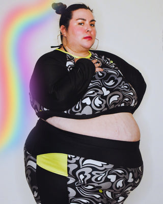 Hearts-a-Swirl All Hearts Noir Crop Top