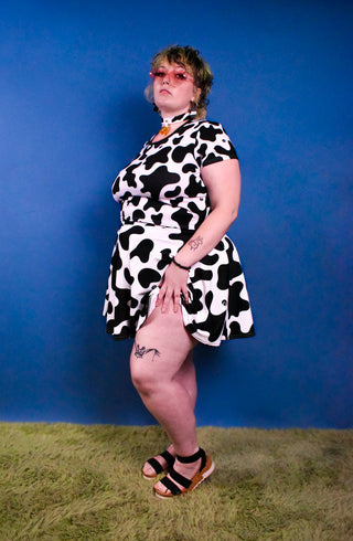 Cow Now Circle Skater Skirt