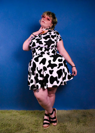 Cow Now Circle Skater Skirt