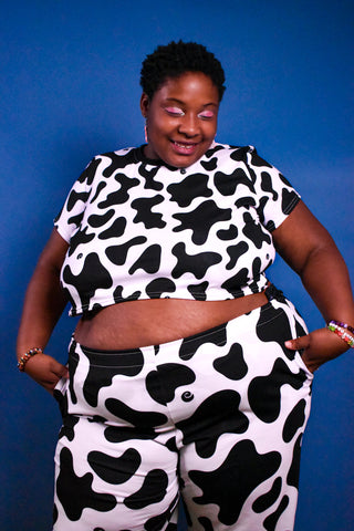 Cow Now Crop Top
