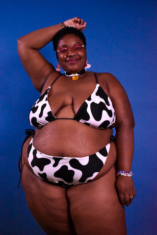 Cow Now String Bikini Bottom