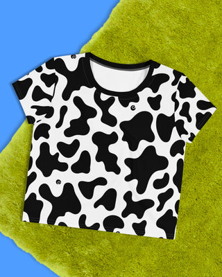 Cow Now Crop Top