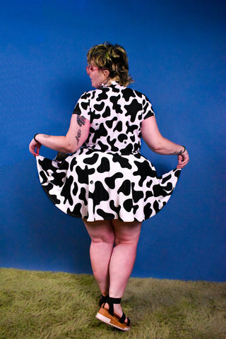 Cow Now Circle Skater Skirt