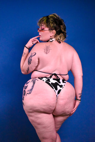 Cow Now String Bikini Bottom