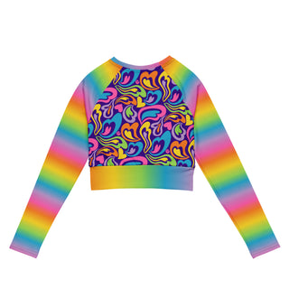 Hearts-a-Swirl All Hearts Rainbow Crop Top