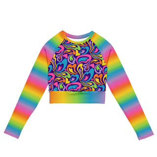 Hearts-a-Swirl All Hearts Rainbow Crop Top