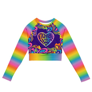 Hearts-a-Swirl Fat Babes Rainbow Crop Top