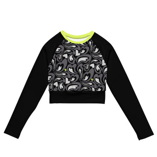 Hearts-a-Swirl All Hearts Noir Crop Top