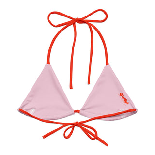 Fat Lover Pink String Bikini Top