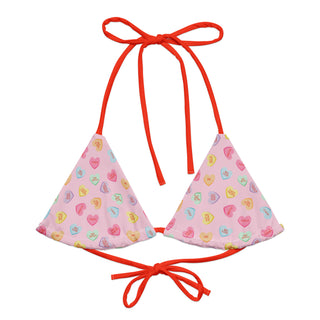 Fat Lover Pink String Bikini Top