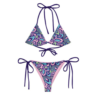 Hearts-a-Swirl Pastel Bikini Set