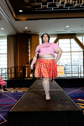 Red Fat Lover Skater Skirt