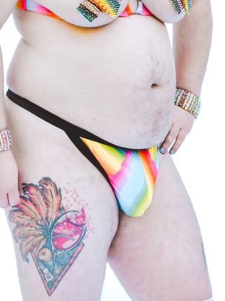 Rainbow Sherbet Junk in the Front Thong