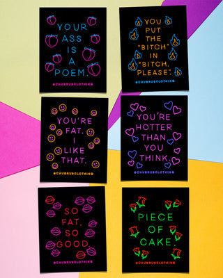 Neon Hotties Postcards