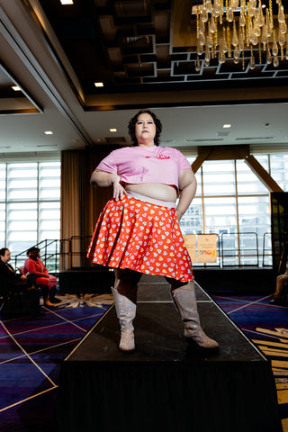 Red Fat Lover Skater Skirt