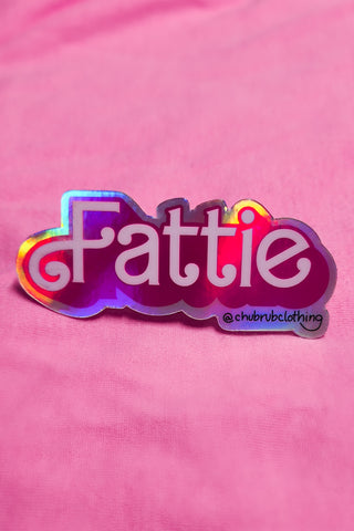 Fattie Holographic Sticker