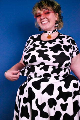Cow Now Crop Top