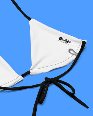 Cow Now String Bikini Top