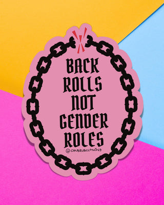 Back Rolls Not Gender Rolls Holo Heart Sticker