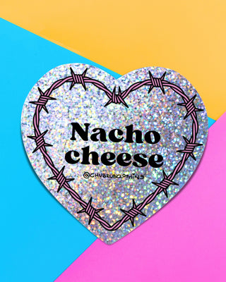 Nacho Cheese Holo Glitter Sticker