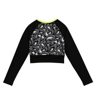 Hearts-a-Swirl Fat & Happy Noir Crop Top