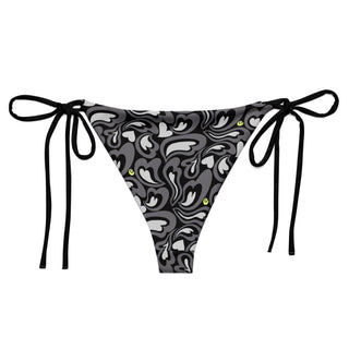 Hearts-A-Swirl Noir String Bikini Bottom