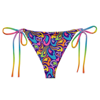 Hearts-A-Swirl Rainbow String Bikini Bottom
