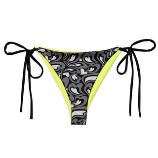 Hearts-A-Swirl Noir String Bikini Bottom