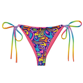 Hearts-A-Swirl Rainbow String Bikini Bottom