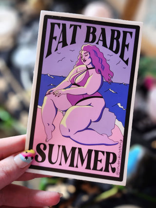 Fat Babe Summer Sticker